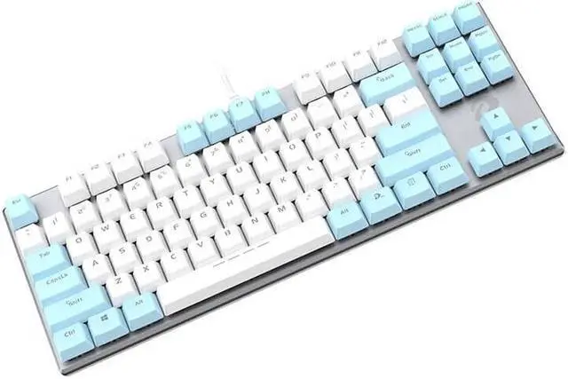 Alt view image 3 of 4 - Dareu EK815 USB Wired Blue LED Backlight 87 Keys Mechanical Keyboard, Brown Switch-White Blue