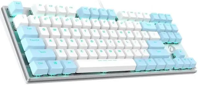 Alt view image 4 of 4 - Dareu EK815 USB Wired Blue LED Backlight 87 Keys Mechanical Keyboard, Brown Switch-White Blue