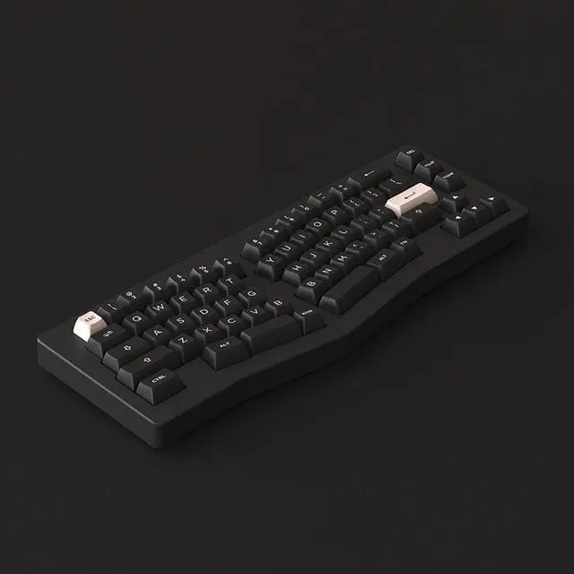 Alt view image 6 of 6 - Alice Pro Mechanical Keyboard Hot-Swappable Wired Gasket Structure RGB Customization Kit Universal Black