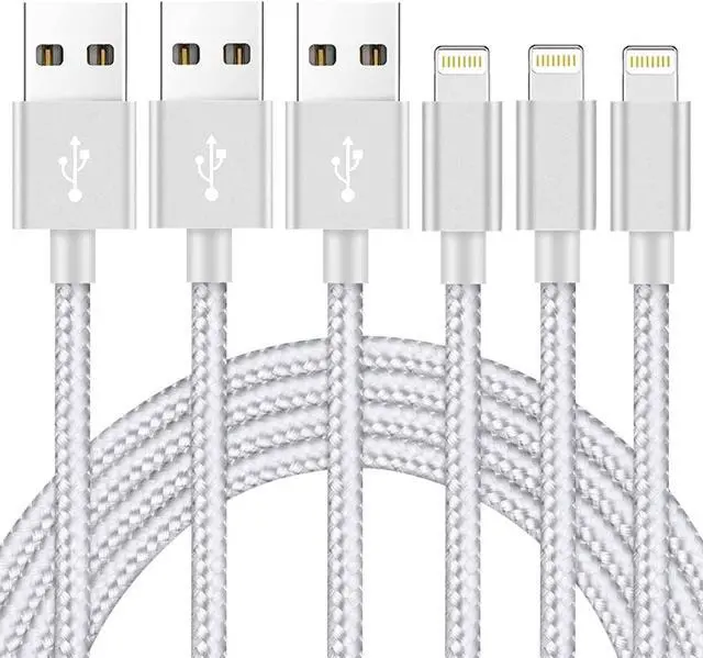 Main image of iPhone Charger Cable [Mfi-Certified] 3Pack 10ft Nylon Braided High Speed USB Charging Cord Compatible with iPhone 12/11/XS/XR/X/8/7/6/5/iPad