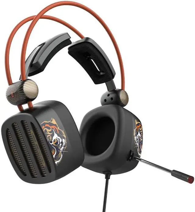 Alt view image 5 of 6 - XIBERIA S21 Dunhuang Joint Edition 50MM Drivers LED Gaming Headphones 3.5MM Gaming Headset Cyberpunk style Wired Headphones