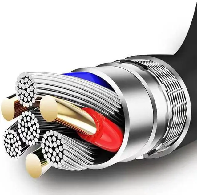 Alt view image 7 of 7 - 3 in 1 USB Long Charger Cable, Fast Braided Charging Cord, Universal Multiple Ports Long Charging Cable with USB C/Micro USB/Lightning Connector Gray 3.3 ft.