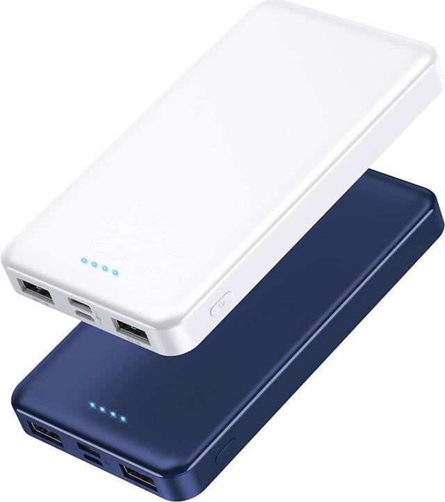 Portable Charger Power Bank 10000mAh2 PackUltra Slim Design Portable Phone Charger with Type C Input 2 Output Backup Charging External Battery Pack