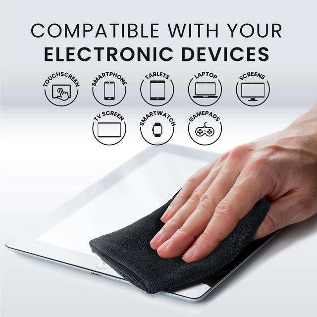 Alt view image 6 of 7 - Electronic Wipes Streak-Free for Screen Cleaner & Smart Watch [2 Pack x 40] TV Screen, Smart TV, Computer Screen, Laptop, Phone, Tablet, and Electronics devices - Microfiber Cloth Included [80 Wipes]