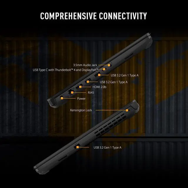 Alt view image 6 of 6 - ASUS TUF Gaming F15 Gaming Laptop, 15.6 144Hz FHD Display, Intel Core i5-11400H Processor, GeForce RTX 2050, 8GB DDR4 RAM, 512GB PCIe SSD Gen 3, Wi-Fi 6, Windows 11, FX506HF-ES51