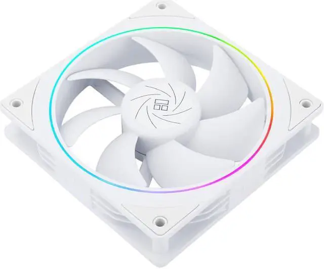 Alt view image 6 of 7 - Thermalright TL-S12W 120mm Case Fan (White)3 Packs , ARGB Double Halo Light Effect, Shock Absorption and Low Noise, Support Motherboard Light Effect Synchronization (OEM)