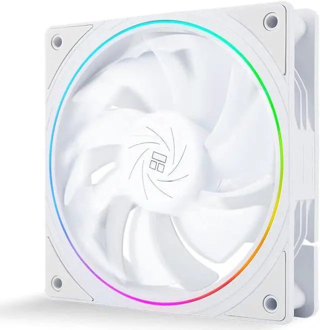 Alt view image 3 of 7 - Thermalright TL-S12W 120mm Case Fan (White)3 Packs , ARGB Double Halo Light Effect, Shock Absorption and Low Noise, Support Motherboard Light Effect Synchronization (OEM)
