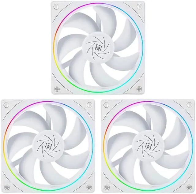 Main image of Thermalright TL-S12W 120mm Case Fan (White)3 Packs , ARGB Double Halo Light Effect, Shock Absorption and Low Noise, Support Motherboard Light Effect Synchronization (OEM)