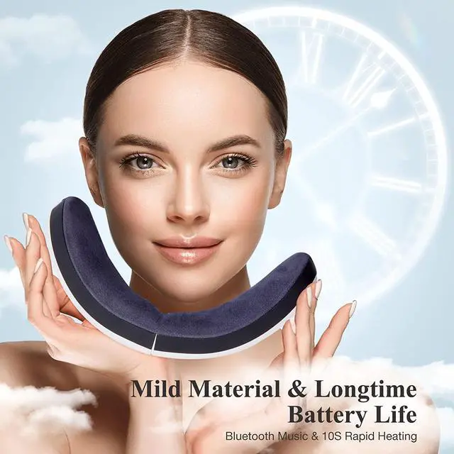 Alt view image 7 of 7 - CORN Eye Massager with Heat, Smart Eye Massager for Migraines 6 Modes with Bluetooth Music Heat Compression Eye Massage Heated Eye Massager Foldable for Migraines Headaches Dark Circles Puffiness