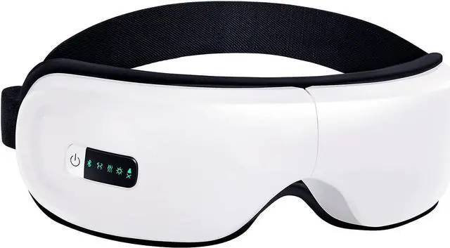 Alt view image 7 of 7 - Eye Massager with Heat, Bluetooth Music Rechargeable Eye Heat Massager , Relax and Reduce Eye Strain Dark Circles Eye Bags Dry Eye, IDEAL GIFTS for Both Men and Women(White)