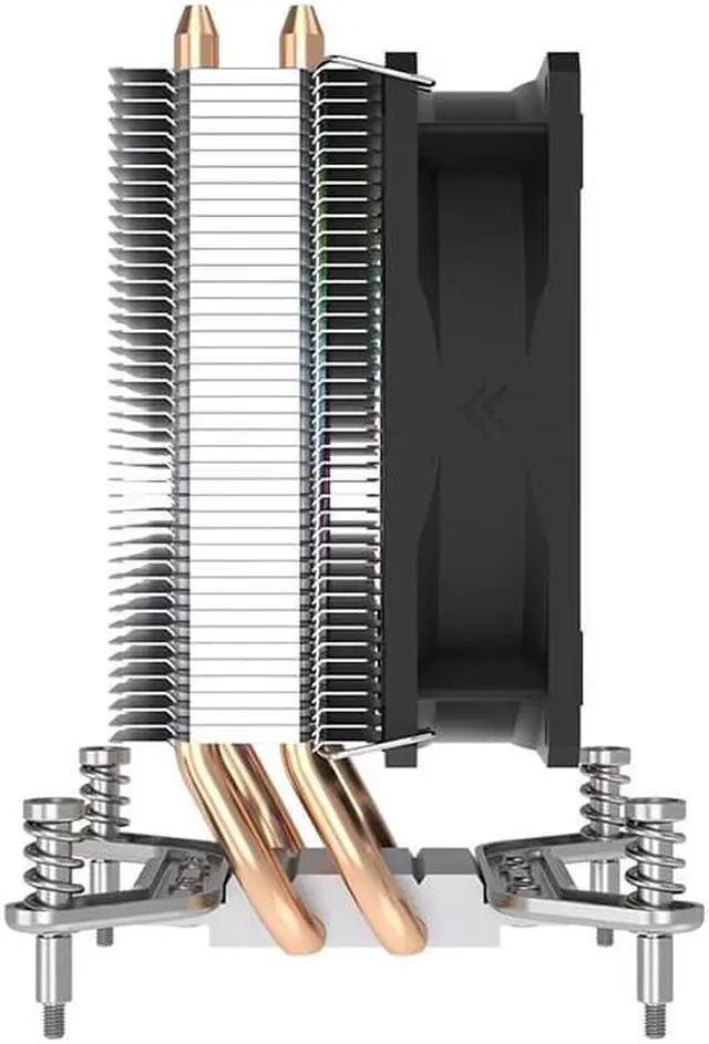 Alt view image 2 of 7 - Corn E1 Pro Colorful CPU Cooler PC Air Cooling Radiator,128mm Height,Only Support LGA1200/1700 Platform, 2 Heart Pipes Pre-coated with Silicone Grease,Straight-lock Screw Structure, Small Tower Design