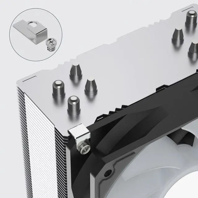 Alt view image 4 of 7 - Corn B3 Pro CPU Cooler PC Air Cooling Radiator,155mm Height, 4 Heart Pipes Pre-coated with Silicone Grease,Stainless Steel Sheet and Screw Fixed, Dual-mode ARGB Fan Support Platform LGA1200/1700/AM4