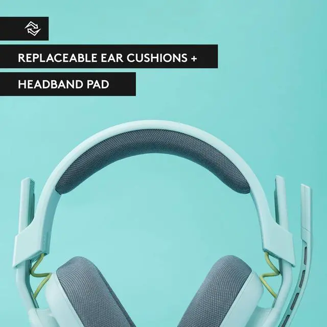 Alt view image 5 of 7 - A10 Gaming Headset Gen 2 Wired Headset - Over-Ear Gaming Headphones with flip-to-Mute Microphone, 32 mm Drivers, for Xbox Series X|S, Xbox One, Playstation 5/4, Nintendo Switch, PC, Mac - Mint
