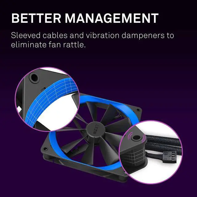 Alt view image 5 of 6 - NZXT AER F - 140mm - Winglet Designed Fan Blades - Fluid Dynamic Bearings - PWM Airow Fans - Gaming Computer Fan