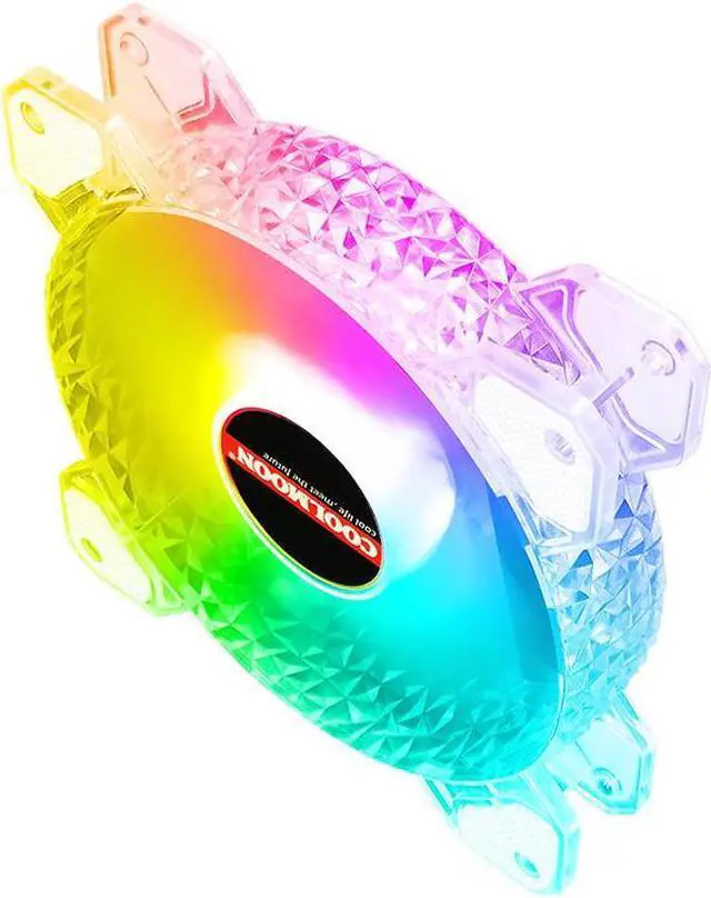 Alt view image 4 of 7 - 3 Pack RGB Case Fans,COOLMOON 120mm Silent Computer Cooling PC Case Fan Addressable RGB Color Changing LED Fan with Remote Control,Music Rhythm Sync & 5V ARGB Motherboard Sync