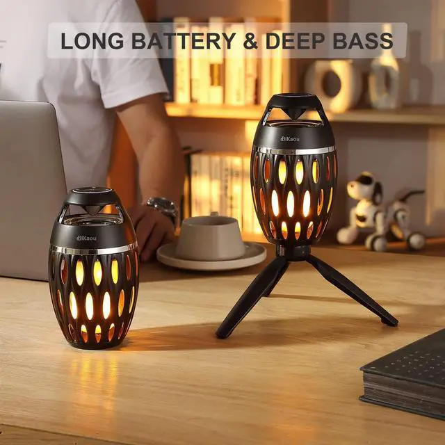 Alt view image 3 of 7 - 2 Packs Outdoor Bluetooth Speakers, Gifts for Men, Torch Lantern Waterproof Wireless Speakers, BT5.0, Gadgets Christmas Birthdays Gifts for Dad Mom Women, Garden Patio Decro, Tripod & Stake