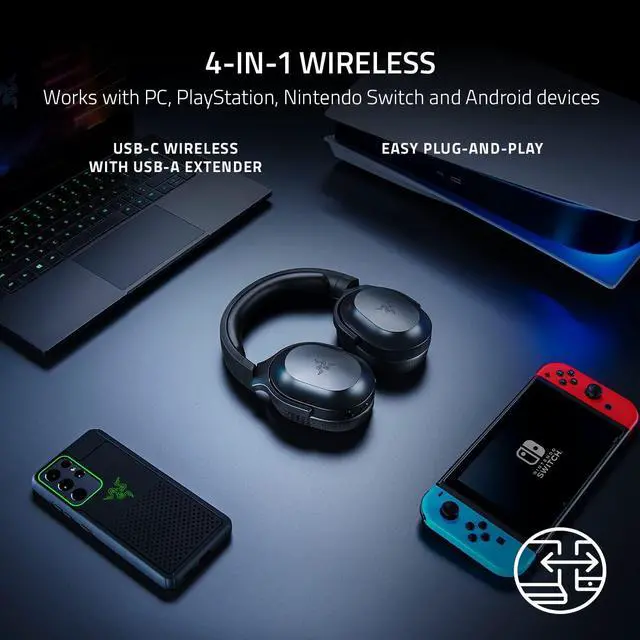Alt view image 2 of 7 - Razer Roblox Edition Barracuda X Wireless Gaming & Mobile Headset (PC, Playstation, Switch, Android, iOS):2022 Model - 2.4GHz Wireless + Bluetooth - Lightweight 250g - 40mm Drivers - 50 Hour Battery