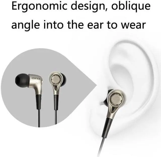 Alt view image 6 of 6 - Edifier H230P, Wired in-Ear, Noise Isolation with Microphone,Heavy Bass,High sound performance,Compatible with all 3.5MM audio jack smartphones and other devices