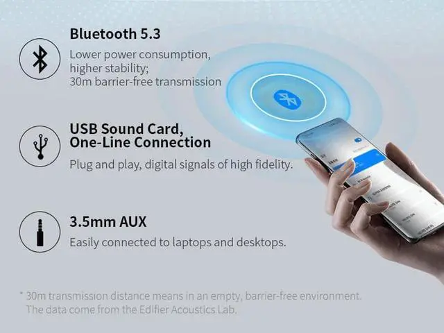 Alt view image 6 of 7 - Edifier G1500 Computer Speakers, Hecate Gaming Speakers with RGB, Bluetooth 5.3, USB Input, 3.5mm AUX Input Supported