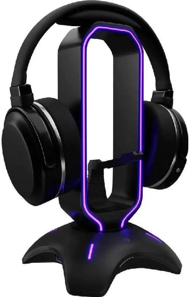 Main image of Corn RGB Headset Stand and Gaming Headphone Stand for Desk Display with Mouse Bungee Cord Holder - Gaming Headset Holder with USB 3.0 Hub for Xbox, PS4, PC - Perfect Gaming Accessories Gift