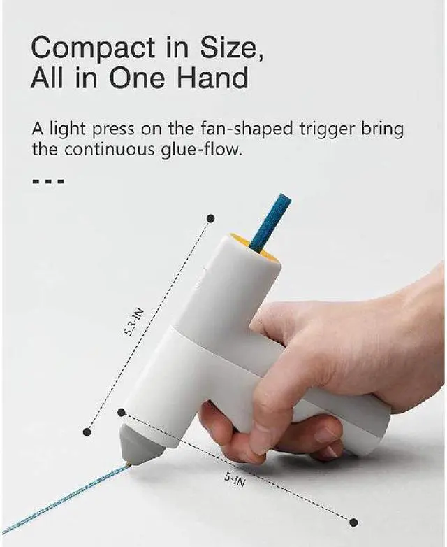 Alt view image 5 of 6 - Cordless Hot Glue Gun, 10 Glue Sticks, 30S Heating Fast, USB Rechargeable Melt Glue Gun, Smart-Power-off Glue Gun, Perfect for Crafts, DIY Arts, Quick Home Repairs