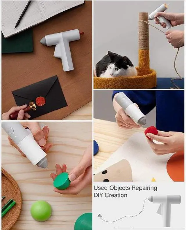 Alt view image 6 of 6 - Cordless Hot Glue Gun, 10 Glue Sticks, 30S Heating Fast, USB Rechargeable Melt Glue Gun, Smart-Power-off Glue Gun, Perfect for Crafts, DIY Arts, Quick Home Repairs