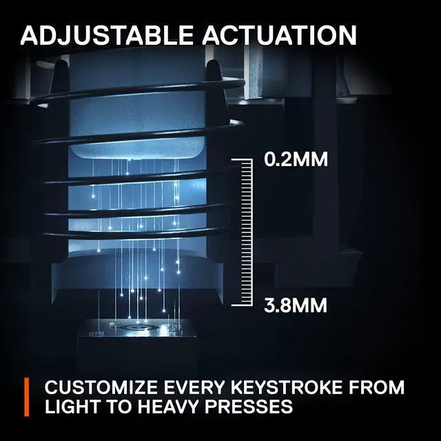 Alt view image 4 of 7 - New SteelSeries Apex Pro TKL Wireless 2023 Ed. - World's Fastest Mechanical Gaming Keyboard  Adjustable Actuation  Esports Tenkeyless  OLED Screen  PBT Keycaps  Bluetooth 5.0  2.4GHz  USB-C