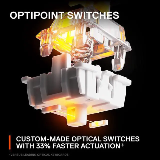 Alt view image 4 of 7 - SteelSeries New Apex 9 Mini  HotSwap Optical Mini Keyboard  60% Compact Design  Optical Switches  RGB Customization  Aluminum Alloy Frame  Double Shot PBT Keycap