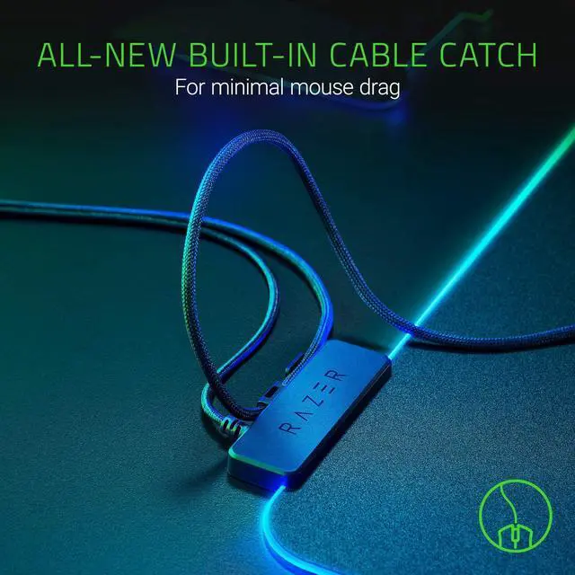 Alt view image 4 of 7 - Razer Firefly Hard V2 RGB Gaming Mouse Pad: Customizable Chroma Lighting, Built-in Cable Management, Balanced Control & Speed, Non-Slip Rubber Base