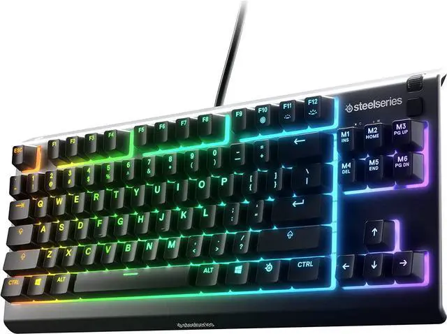 Main image of SteelSeries Apex 3 TKL RGB Gaming Keyboard  Tenkeyless Compact Form Factor - 8-Zone RGB Illumination  IP32 Water & Dust Resistant  Whisper Quiet Gaming Switch  Gaming Grade Anti-Ghosting