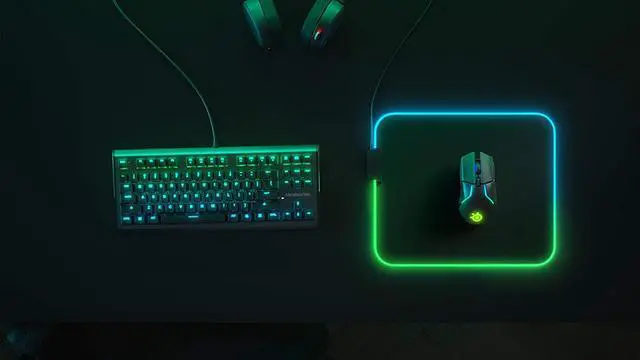 Alt view image 2 of 7 - SteelSeries QcK Gaming Surface - Medium RGB Prism Cloth - Optimized For Gaming Sensors