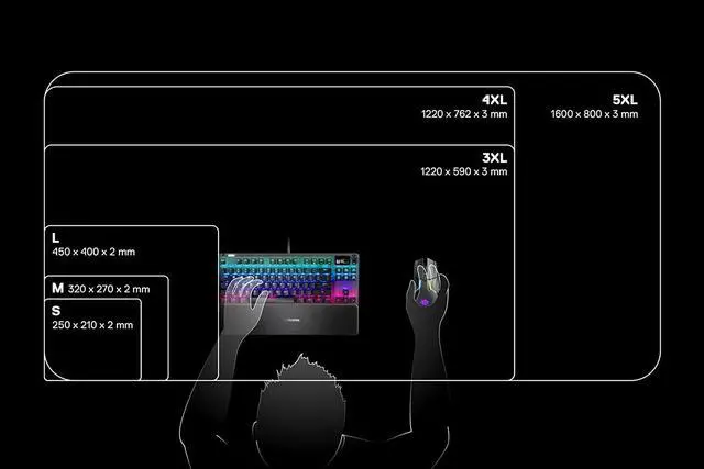 Alt view image 2 of 5 - SteelSeries QcK Gaming Surface Medium Cloth - Optimized For Gaming Sensors