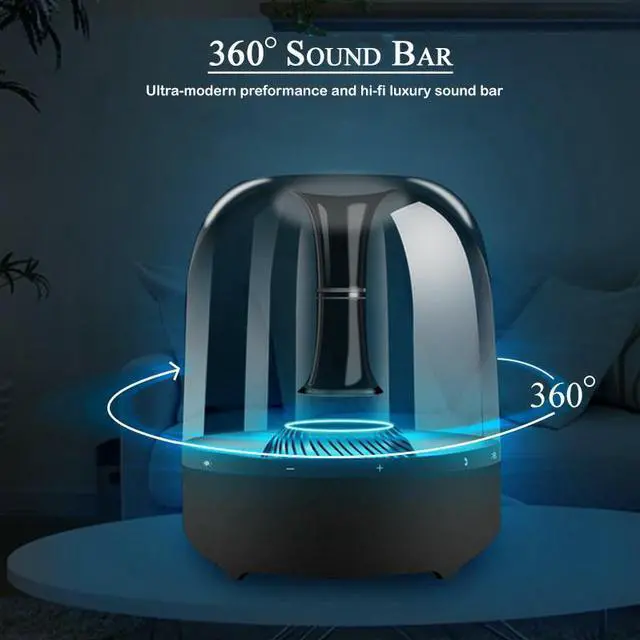 Alt view image 5 of 6 - CORN Smart  LED Bluetooth 5.0  Wireless MIN Computer Speaker for Desktop or Laptop PC,Can play TF card, U disk, Comes with AUX cable - 3.5mm Jack