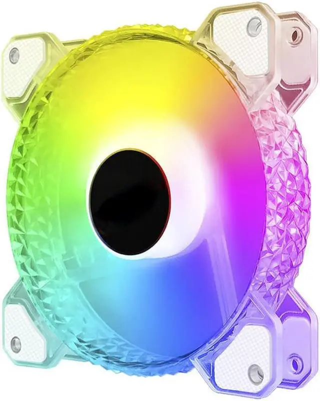 Alt view image 6 of 7 - Corn 6 Pack RGB Case Fans,120mm Silent Computer Cooling PC Case Fan Addressable RGB Color Changing LED Fan with Remote Control,Music Rhythm Sync & 5V ARGB Motherboard Sync 6 Packs