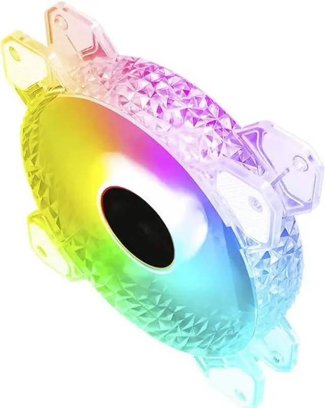 Alt view image 7 of 7 - Corn 6 Pack RGB Case Fans,120mm Silent Computer Cooling PC Case Fan Addressable RGB Color Changing LED Fan with Remote Control,Music Rhythm Sync & 5V ARGB Motherboard Sync 6 Packs