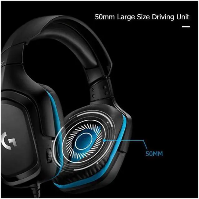 Alt view image 3 of 5 - Logitech G431 Gaming Headset Wired 7.1-channel DTS 7.1Surround Sound Headphone:X 2.0 Listening and Debate Head-mounted Microphone