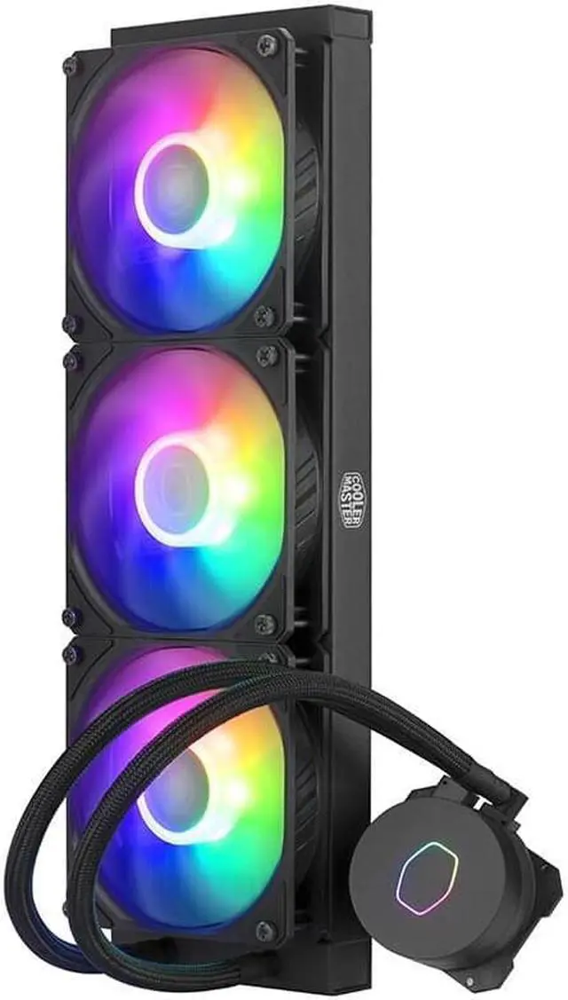 Alt view image 5 of 5 - Cooler Master MasterLiquid B360 Black Edition ARGB Liquid Cooler, Integrated Water-Cooled Desktop Silent CPU Cooler, the Third Generation MasterPump Double Cavity Cold Head