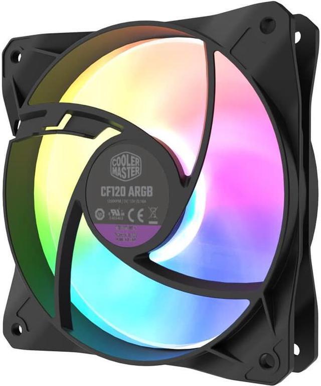 Alt view image 3 of 4 - Cooler Master CF120 ARGB Single Fan, Silent ARGB Lighting Effect,Black