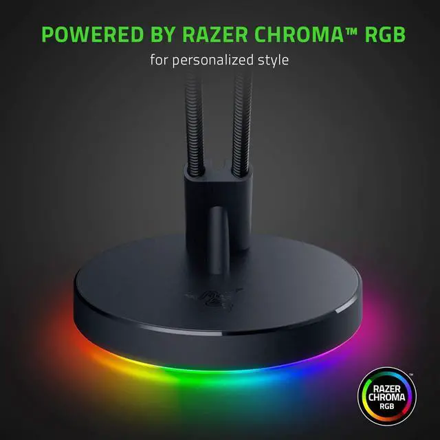 Alt view image 4 of 7 - Razer Gaming Mouse Bungee V3 Chroma: Drag-Free Wired Mouse Support - for Esports-Level Performance - Weighted Base - Anti-Slip Feet - Classic Black
