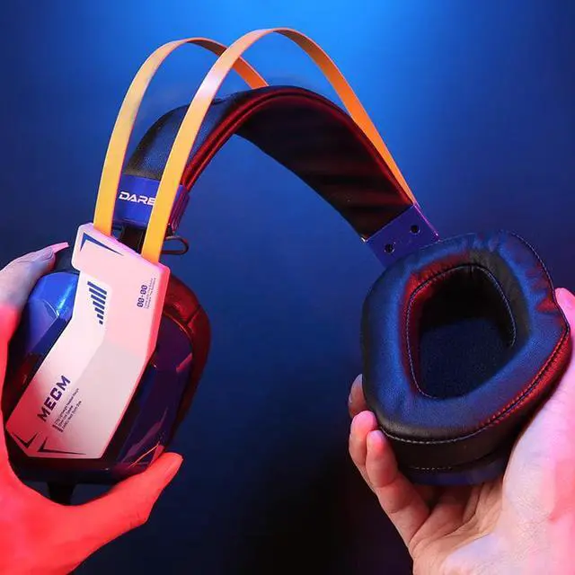 Alt view image 2 of 6 - Dareu EH732 Wired Gaming Headset - 7.1 Surround Sound - RGB Mecha Light Effect - 50MM Drivers - Light Weight Design - Simple Wire Control - USB Connection, Compatible with Desktop, Laptop,Moble, ,PS4