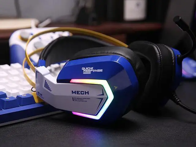 Alt view image 6 of 6 - Dareu EH732 Wired Gaming Headset - 7.1 Surround Sound - RGB Mecha Light Effect - 50MM Drivers - Light Weight Design - Simple Wire Control - USB Connection, Compatible with Desktop, Laptop,Moble, ,PS4