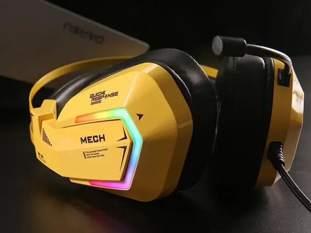 Alt view image 2 of 6 - Dareu EH732 Wired Gaming Headset - 7.1 Surround Sound - RGB Mecha Light Effect - 50MM Drivers - Light Weight Design - Simple Wire Control - USB Connection, Compatible with Desktop, Laptop,Moble, ,PS4