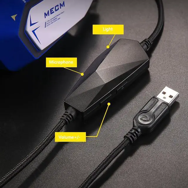 Alt view image 5 of 6 - Dareu EH732 Wired Gaming Headset - 7.1 Surround Sound - RGB Mecha Light Effect - 50MM Drivers - Light Weight Design - Simple Wire Control - USB Connection, Compatible with Desktop, Laptop,Moble, ,PS4