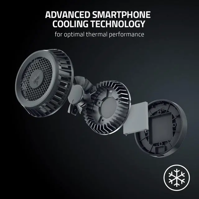 Alt view image 3 of 6 - Razer Phone Cooler Chroma: iPhone 12 & 13 Series - MagSafe Compatible - Advanced Smartphone Cooling Technology - 7-Blade Fan - 12 RGB LEDs - USB Type-C Power Cable - Powered by Chroma RGB