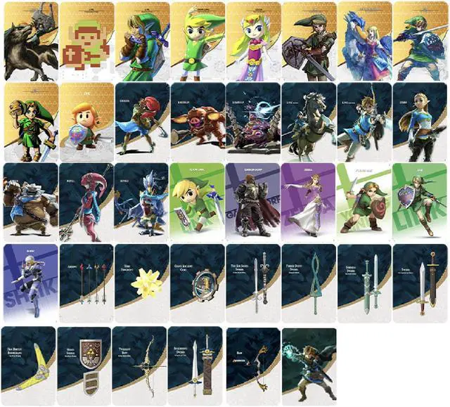 Alt view image 5 of 5 - ZELDA Tears of the Kingdom Mini 38PCS Full Set NFC PVC TAG Cards for AMIIBO Switch WII U(Including weapons, materials, paraglider skins)