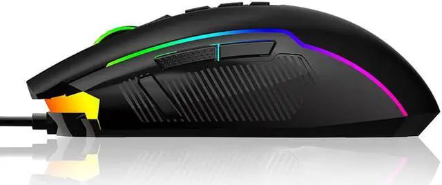 Alt view image 3 of 3 - Corn Gaming Mouse Wired, 100-12400DPI, 7 Programmable Buttons, 16.8 Million RGB Backlit, Ergonomic Comfortable Grip Optical Computer PC Gaming Mice with Fire Button - Upgraded P3327 Sensor, Black