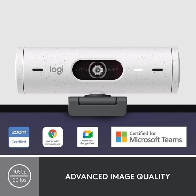 Logitech Brio 500 Full HD Webcam with Auto Light Correction-Rose +