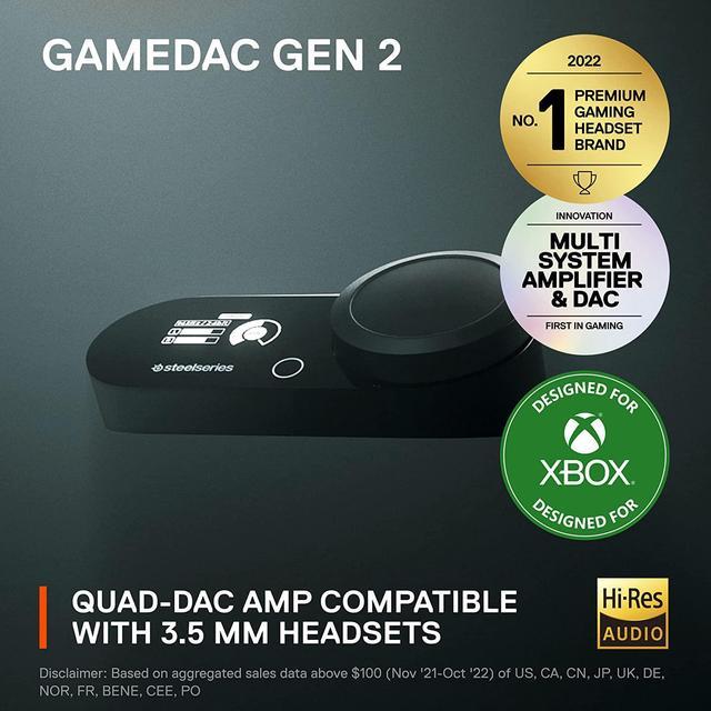 SteelSeries GameDAC Gen 2 for Xbox - Hi-Res Certified - 24BIt 