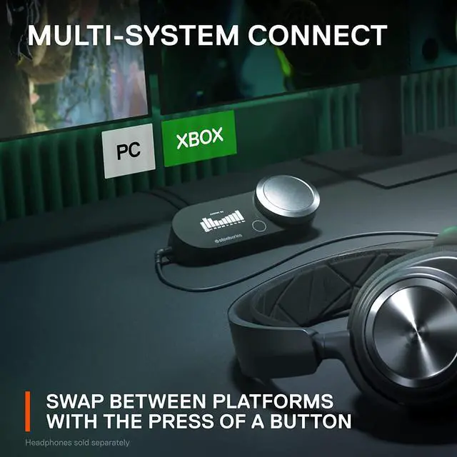 Alt view image 6 of 7 - SteelSeries GameDAC Gen 2 for Xbox - Hi-Res Certified - 24BIt/96Khz Amp - ESS Sabre Quad-DAC - AI Noise Cancellation - 360° Spatial Audio - Dual USB - Xbox, PC, PS5, PS4 - upgrade any 3.5mm headset