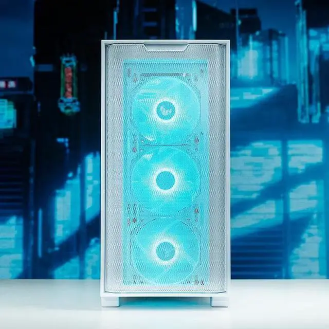 Alt view image 5 of 7 - ASUS A21 Gaming Chassis Case, Support YTX Back-Connector Micro-ATX Motherboard, Hidden-connector Design, Support 360mm Liquid Cooler(White)